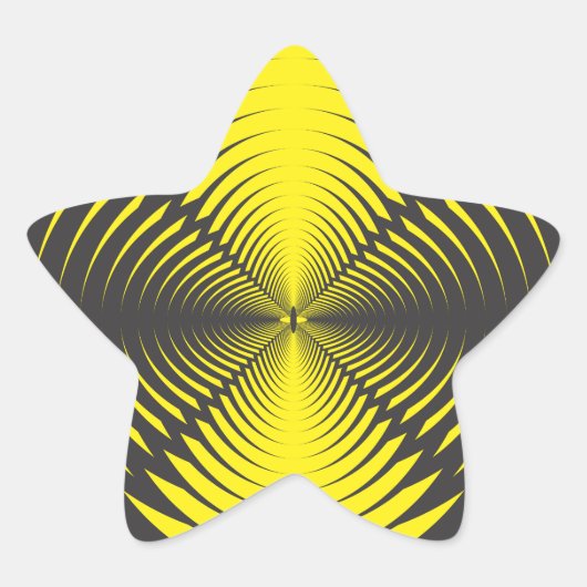 Hypnotische schijf ster sticker (Voorkant)