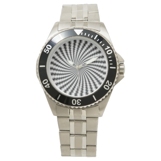 Hypnotische schijfspiraal horloge (Voorkant)