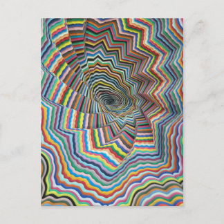 Hypnotische spiraal briefkaart