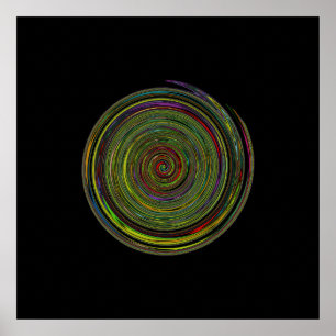 hypnotische spiraal decor poster