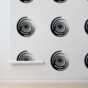 Hypnotische spiraal: een betoverende optische illu behang