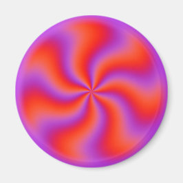 Hypnotische Spiraal Optische Illusie Grappig Neon Magneet