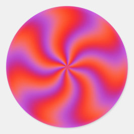 Hypnotische Spiraal Optische Illusie Grappig Neon Ronde Sticker