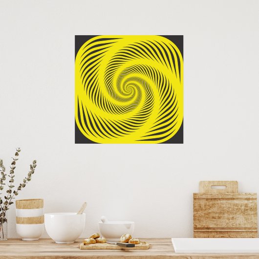 Hypnotische spiraal poster (Keuken)