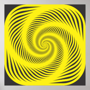 Hypnotische spiraal poster