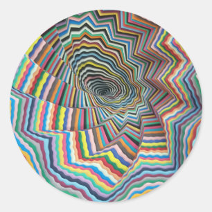 Hypnotische spiraal ronde sticker
