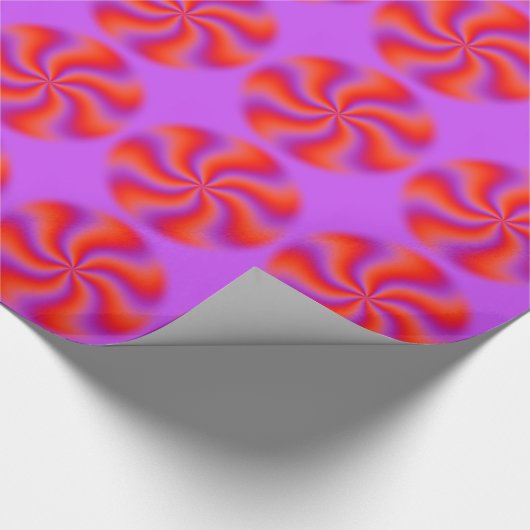 Hypnotische spiraalvormige optische illusie Funny Cadeaupapier (Hoek)