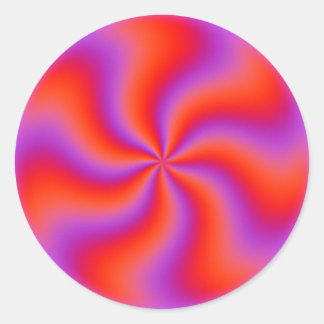 Hypnotische spiraalvormige optische illusie Funny  Ronde Sticker
