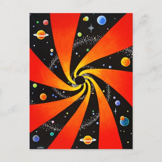 HYPNOTISCHE SPIRALE GALAXIE BRIEFKAART (Voorkant)