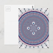 Hypnotische symmetrie: Abstracte geometrische kuns Briefkaart (Voorkant / Achterkant)