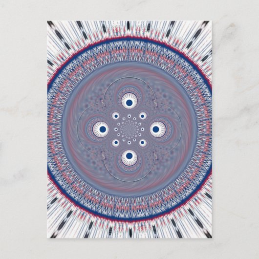 Hypnotische symmetrie: Abstracte geometrische kuns Briefkaart (Voorkant)