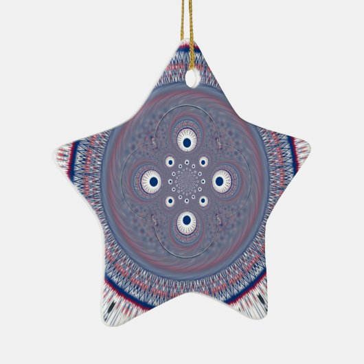 Hypnotische symmetrie: Abstracte geometrische kuns Keramisch Ornament (Rechts)