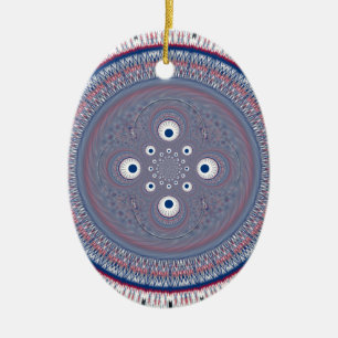 Hypnotische symmetrie: Abstracte geometrische kuns Keramisch Ornament