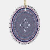 Hypnotische symmetrie: Abstracte geometrische kuns Keramisch Ornament (Rechts)