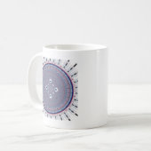 Hypnotische symmetrie: Abstracte geometrische kuns Koffiemok (Voorkant links)