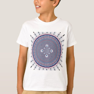 Hypnotische symmetrie: Abstracte geometrische kuns T-shirt