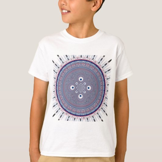 Hypnotische symmetrie: Abstracte geometrische kuns T-shirt (Voorkant)