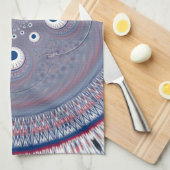 Hypnotische symmetrie: Abstracte geometrische kuns Theedoek (Quarter Fold)