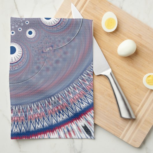 Hypnotische symmetrie: Abstracte geometrische kuns Theedoek (Quarter Fold)