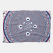 Hypnotische symmetrie: Abstracte geometrische kuns Theedoek (Horizontaal)