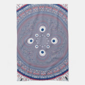 Hypnotische symmetrie: Abstracte geometrische kuns Theedoek (Verticaal)