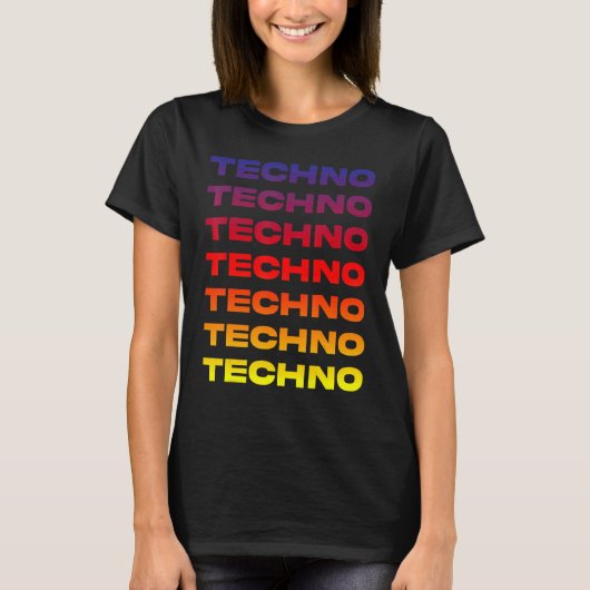 Hypnotische Techno Deep Dub Elektronische Beats ID T-shirt (Voorkant)