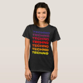 Hypnotische Techno Deep Dub Elektronische Beats ID T-shirt (Voorkant volledig)