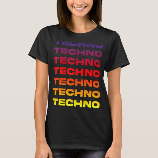 Hypnotische Techno Deep Dub Elektronische Beats ID T-shirt (Voorkant)