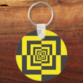 Hypnotische vierkanten sleutelhanger (Voorkant)