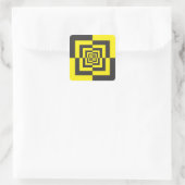 Hypnotische vierkanten vierkante sticker (Tas)