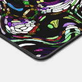 Hypnotische wervelenergie in groene bureaulamp bureaumat (Hoek)