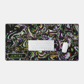 Hypnotische wervelenergie in groene bureaulamp bureaumat (Keyboard & Muis)