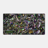 Hypnotische wervelenergie in groene bureaulamp bureaumat (Voorkant)