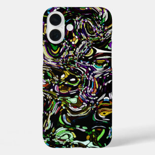 Hypnotische wervelenergie in het groen iPhone 16 plus hoesje