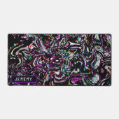 Hypnotische wervelenergie in Paarse bureaumat (Voorkant)