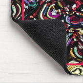 Hypnotische wervelenergie rood monogram muismat (Hoek)