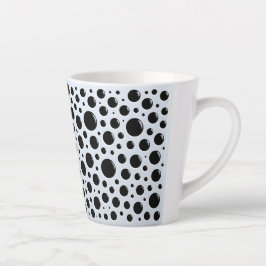 Hypnotische Zwarte Cirkels Latte Mok