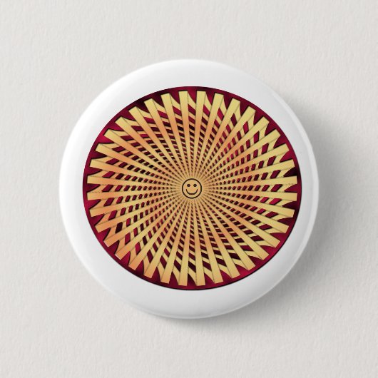 Hypnotiserend glimlachend gezicht ronde button 5,7 cm (Voorkant)
