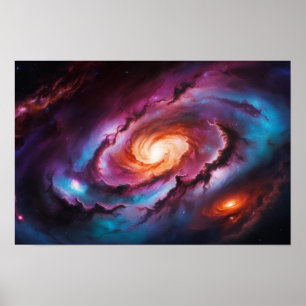Hypnotiserend Spiraalstelsel: Kosmische Wervelwind Poster