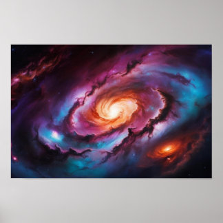 Hypnotiserend Spiraalstelsel: Kosmische Wervelwind Poster