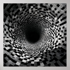 Hypnotiserende Spiraalvormige Optische Illusie Tun Poster
