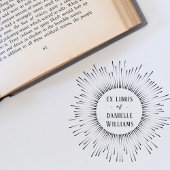 Hypnotisering Sun Rays Ex Libris Custom Name Libra Rubberstempel