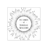 Hypnotisering Sun Rays Ex Libris Custom Name Libra Rubberstempel (Afrduk)