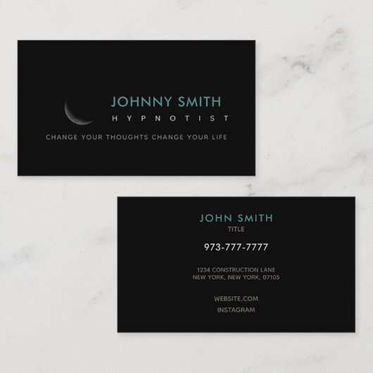 Hypnotist Slogans Visitekaartjes (Voorkant / Achterkant)