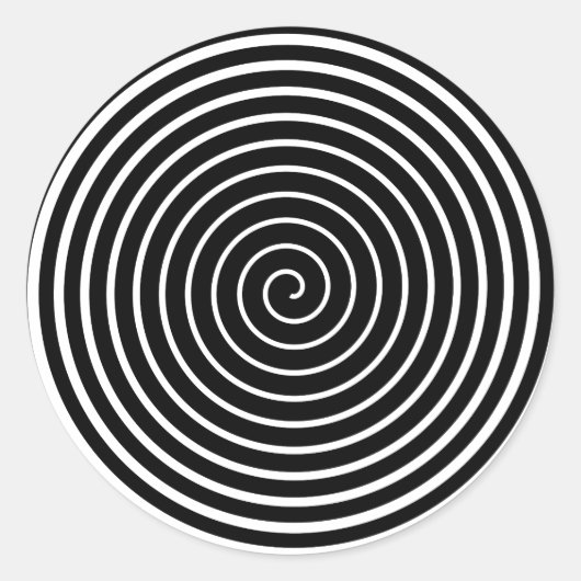Hypnotizer Zwart Ronde Sticker (Voorkant)
