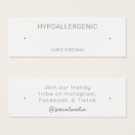 Hypoallergene Kaart voor juwelenweergave