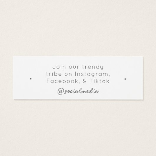 Hypoallergene Kaart voor juwelenweergave (Achterkant)