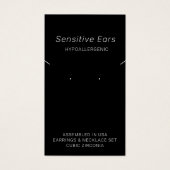 Hypoallergene Kaart voor juwelenweergave (Voorkant)