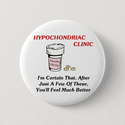 Hypochodriac Clinic Ronde Button 5,7 Cm (Voorkant)