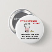 Hypochodriac Clinic Ronde Button 5,7 Cm (Voorkant /achterkant)